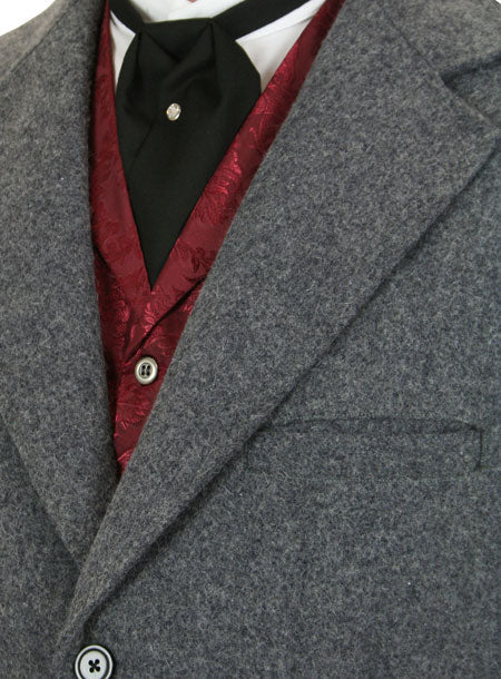 100% Wool Frock Coat - Gray