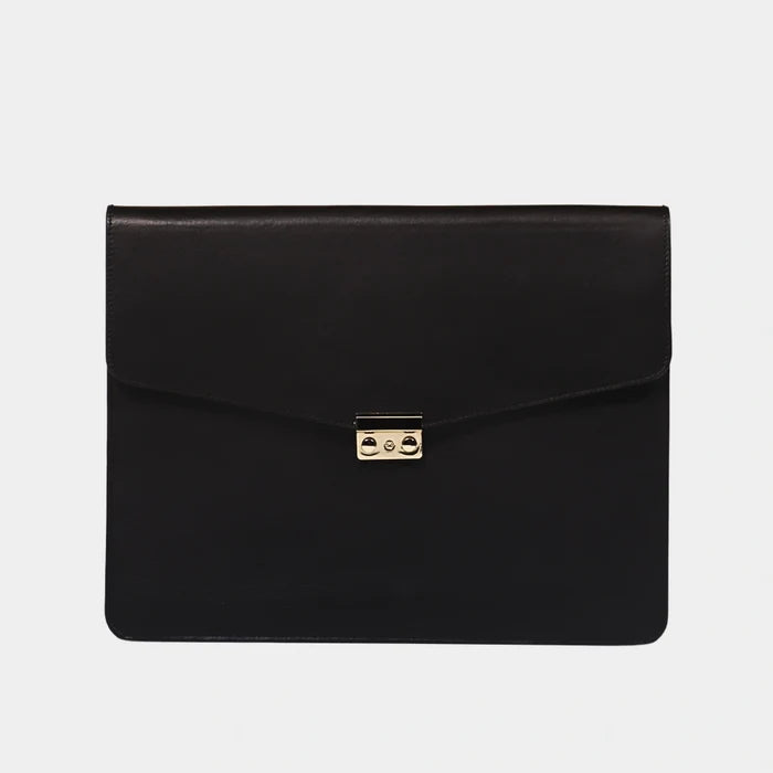 15" Lock Leather Portfolio Case