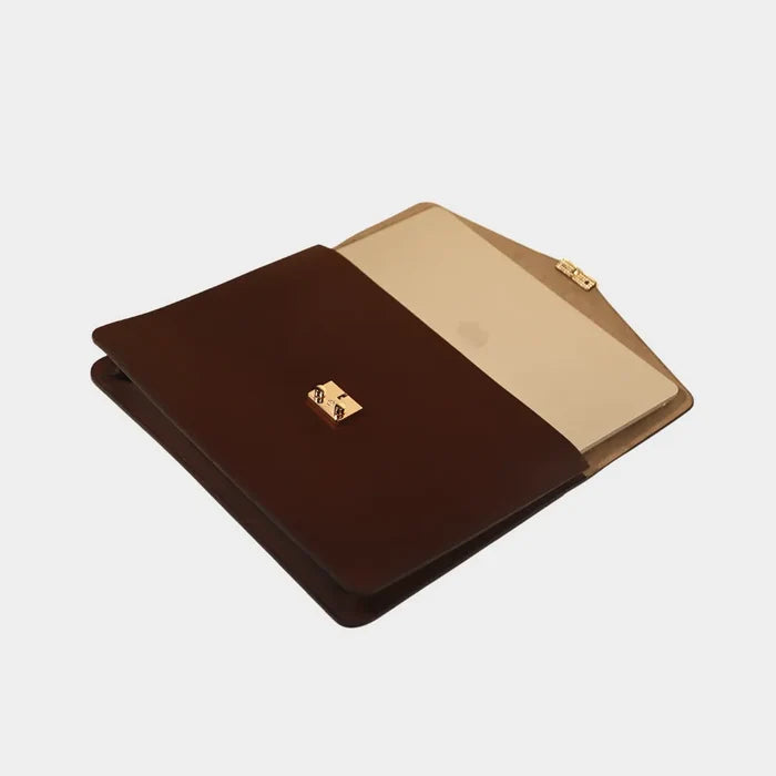 15" Lock Leather Portfolio Case