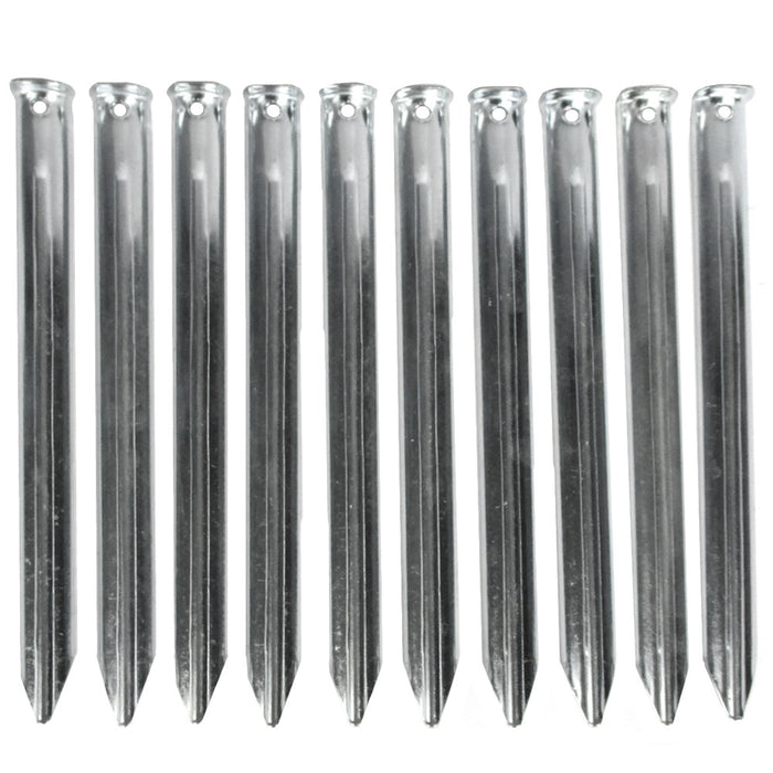23cm Steel Tent Pegs - 10 pack - Mil-Tec - Sleeping Accessories