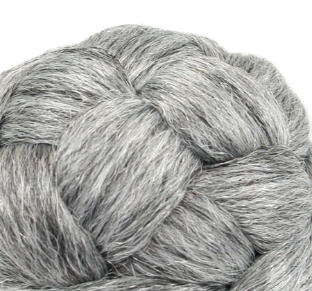 3.5" Braided Bun Wig - Dark Brown/Gray