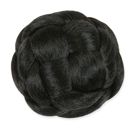 3.5" Braided Bun Wig - Off-Black