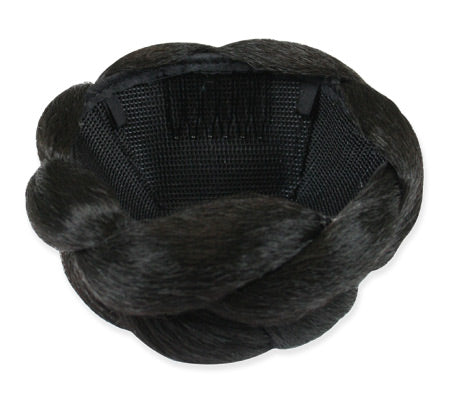 3.5" Braided Bun Wig - Off-Black