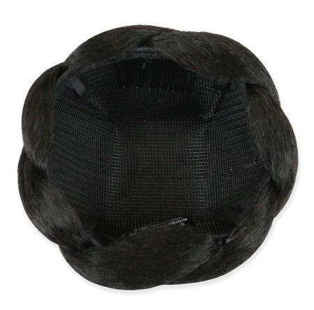 3.5" Braided Bun Wig - Off-Black