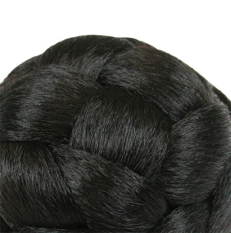 3.5" Braided Bun Wig - Off-Black