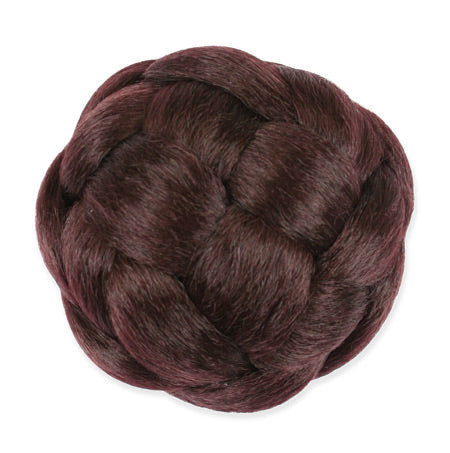 4.5" Braided Bun Wig - Dark Auburn