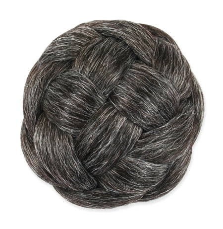 4.5" Braided Bun Wig - Dark Brown (10% Gray)