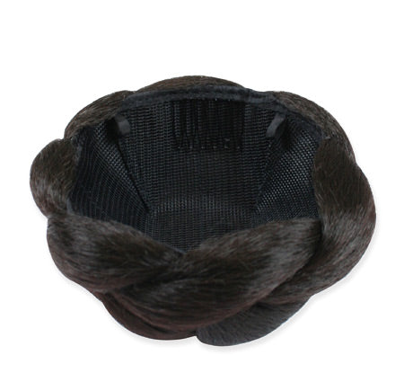 4.5" Braided Bun Wig - Dark Brown
