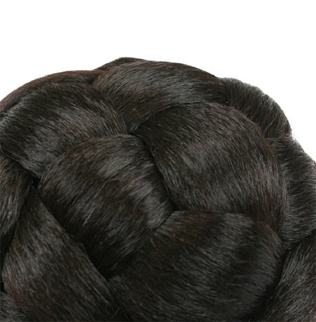 4.5" Braided Bun Wig - Dark Brown