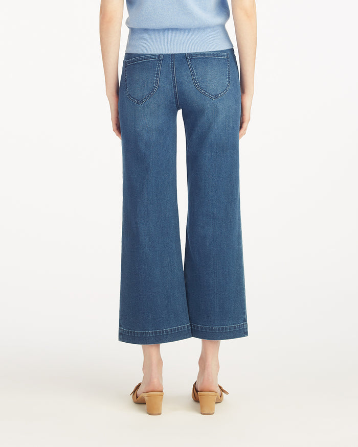 5-Pocket Wide Leg Crop
