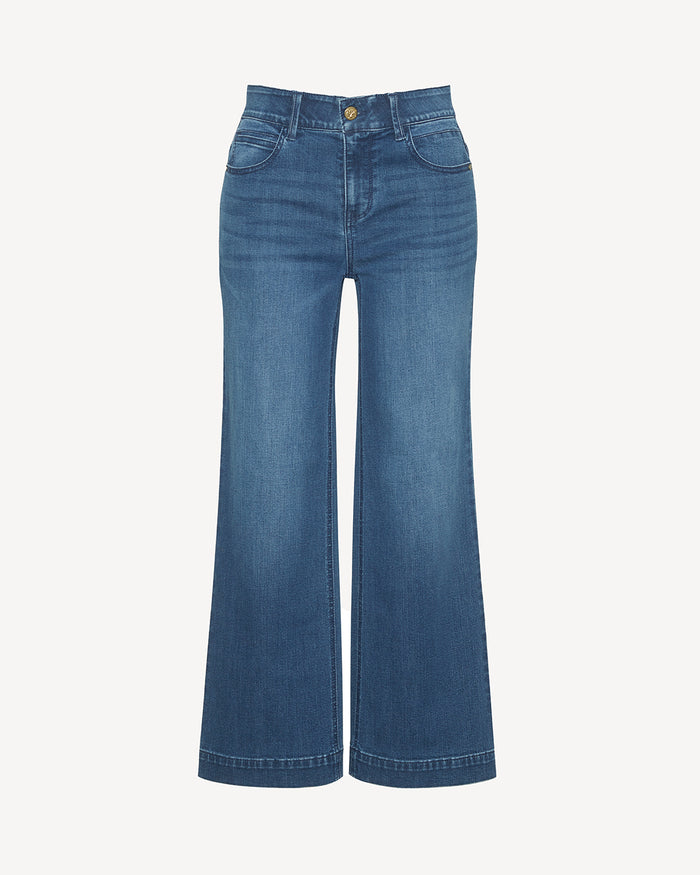 5-Pocket Wide Leg Crop