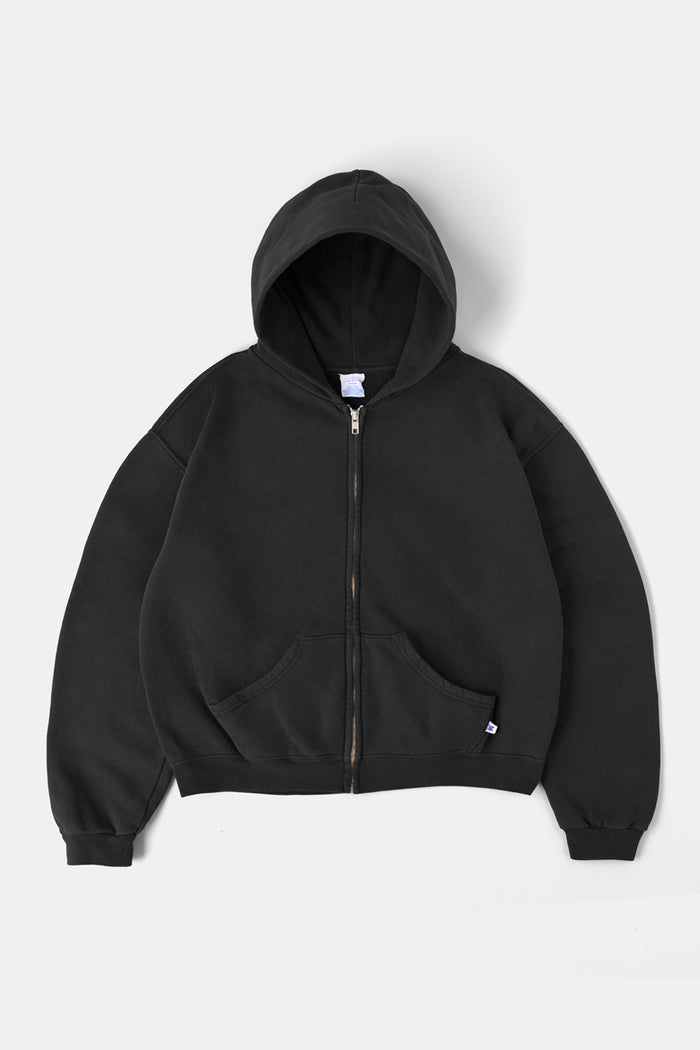 60's Faded Zip Hoodie / Black