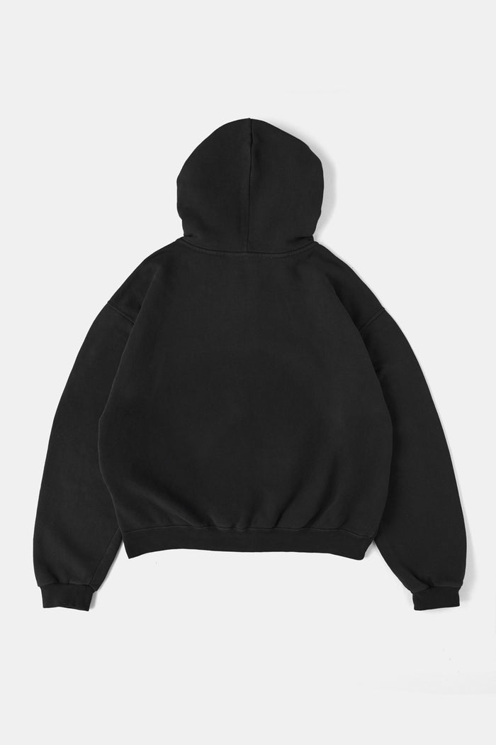 60's Faded Zip Hoodie / Black