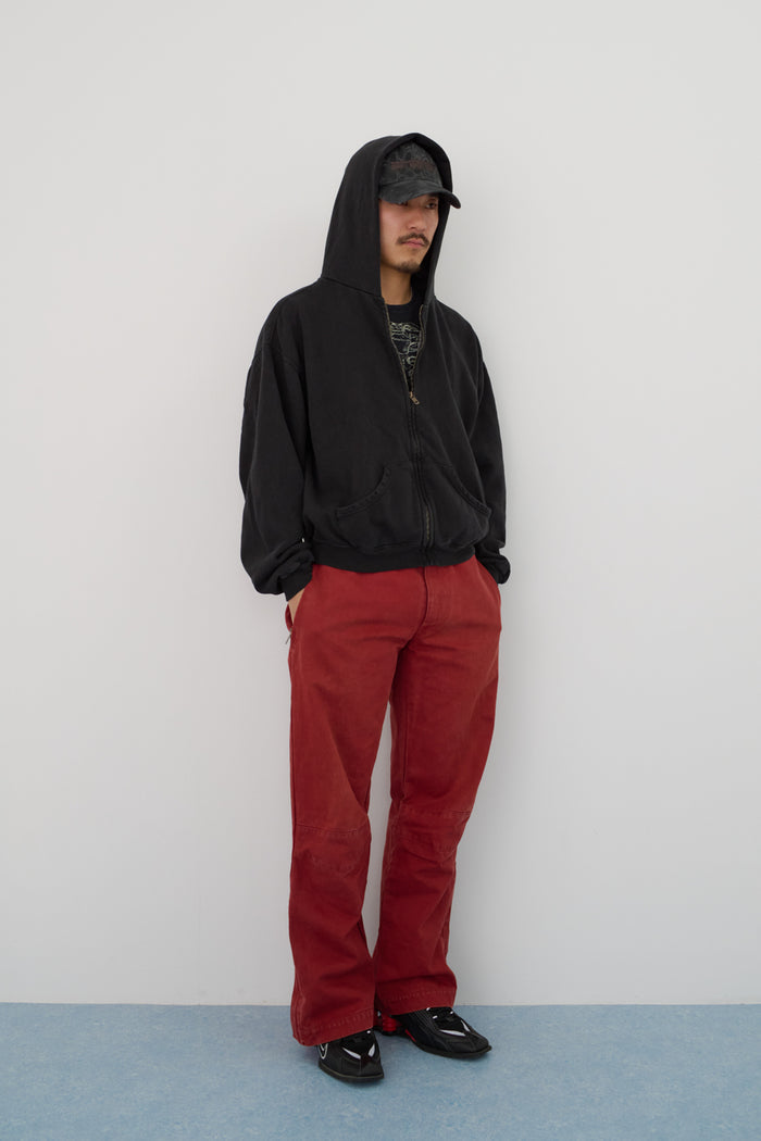 60's Faded Zip Hoodie / Black