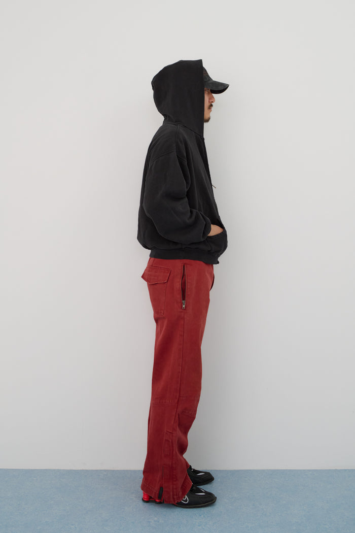 60's Faded Zip Hoodie / Black