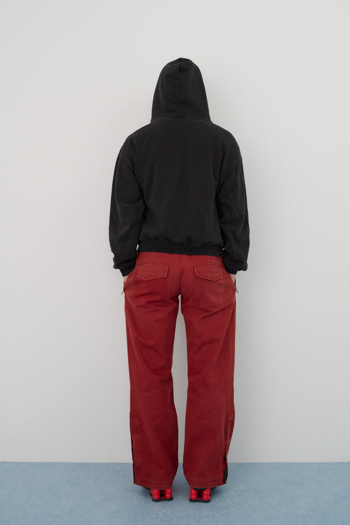 60's Faded Zip Hoodie / Black