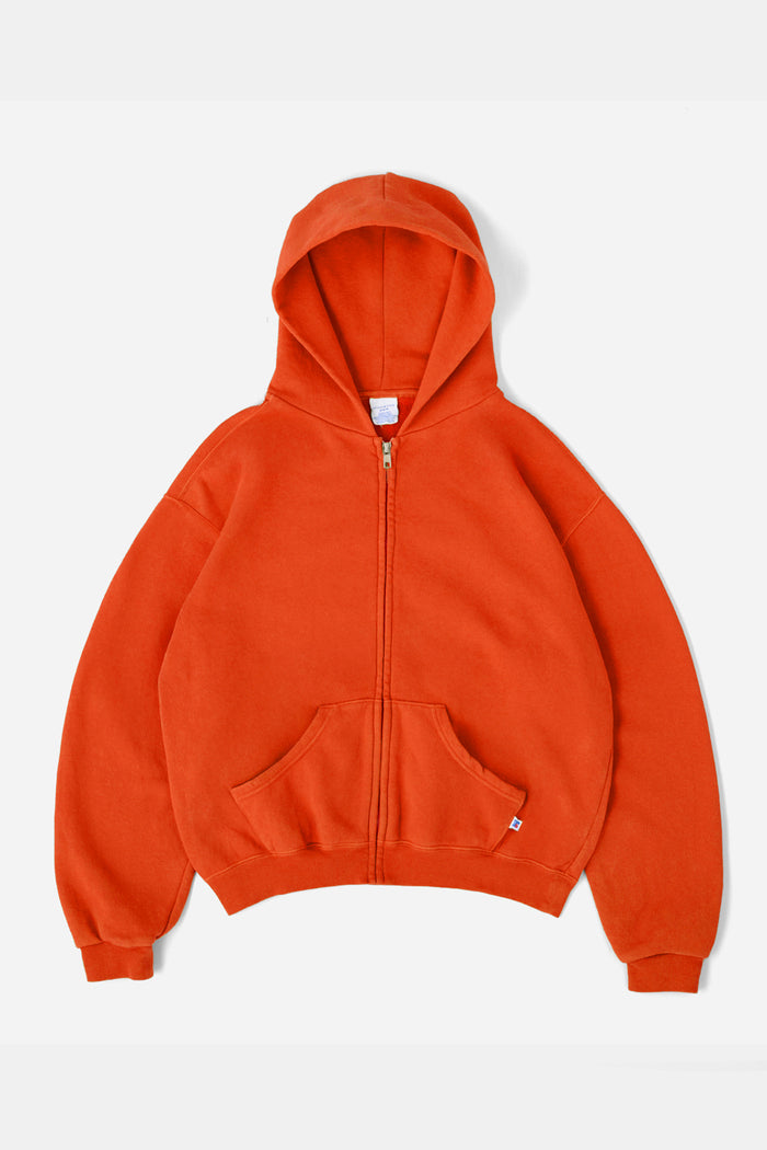 60's Faded Zip hoodie / Blaze Orange