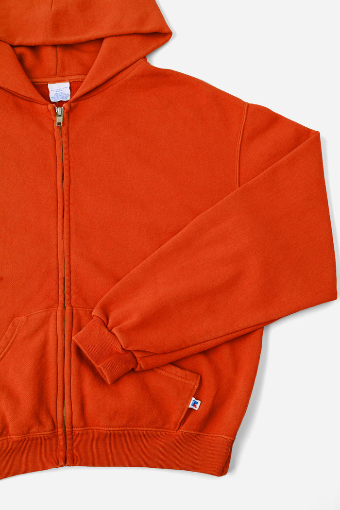 60's Faded Zip hoodie / Blaze Orange