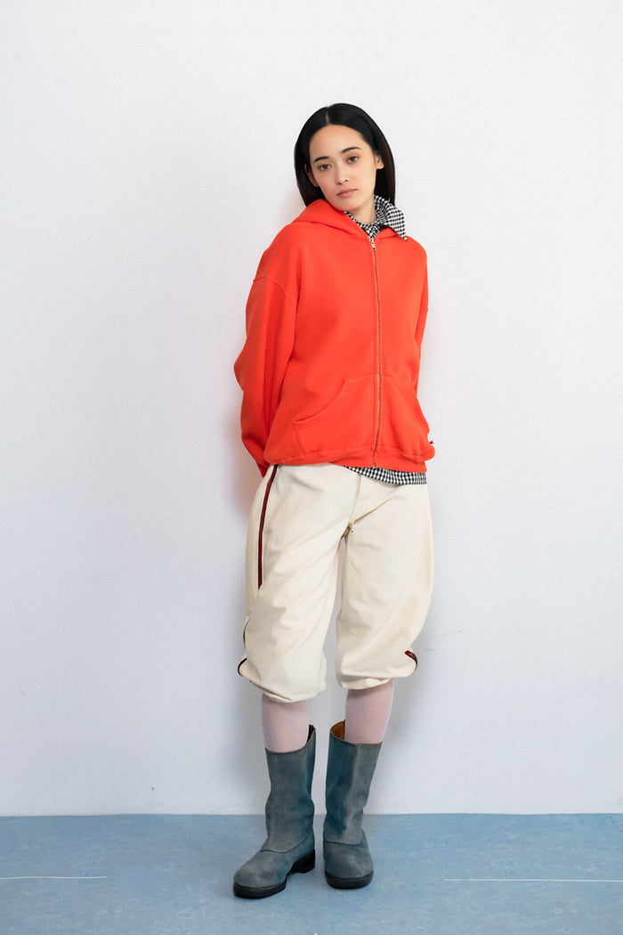 60's Faded Zip hoodie / Blaze Orange
