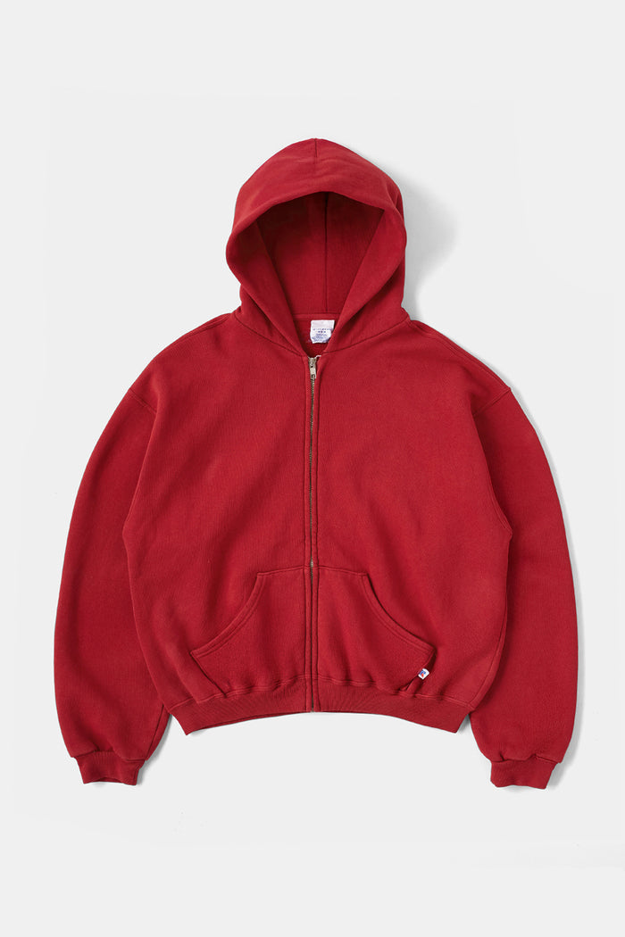 60's Faded Zip hoodie / Dusty Red