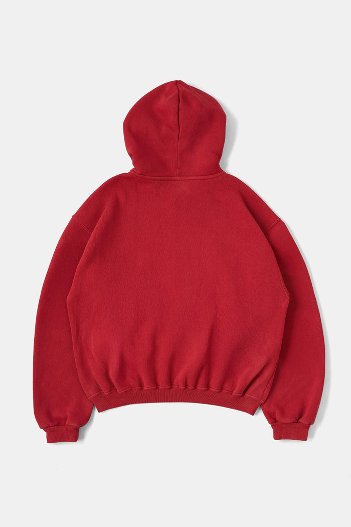 60's Faded Zip hoodie / Dusty Red