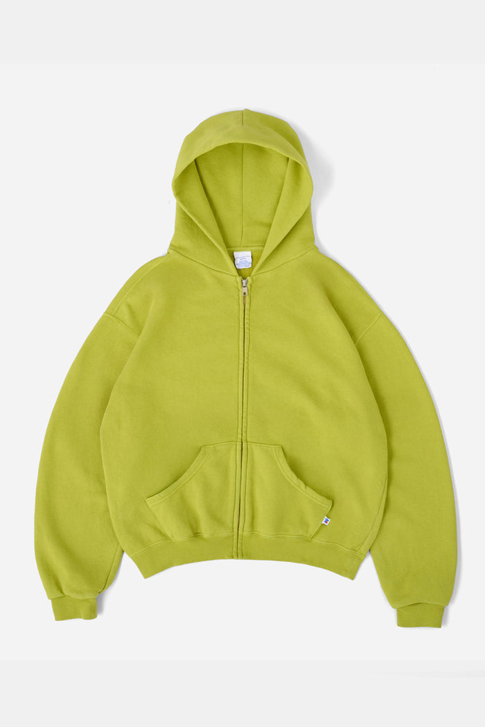 60's Faded Zip Hoodie / Lime