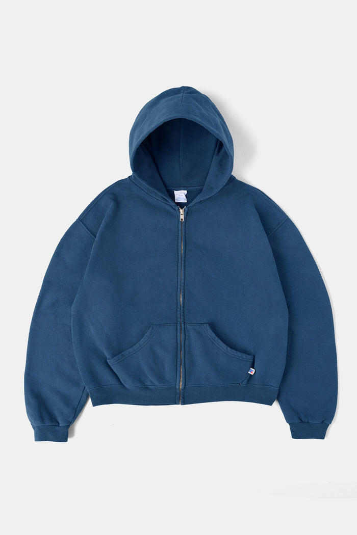 60's Faded Zip Hoodie / Navy Blue