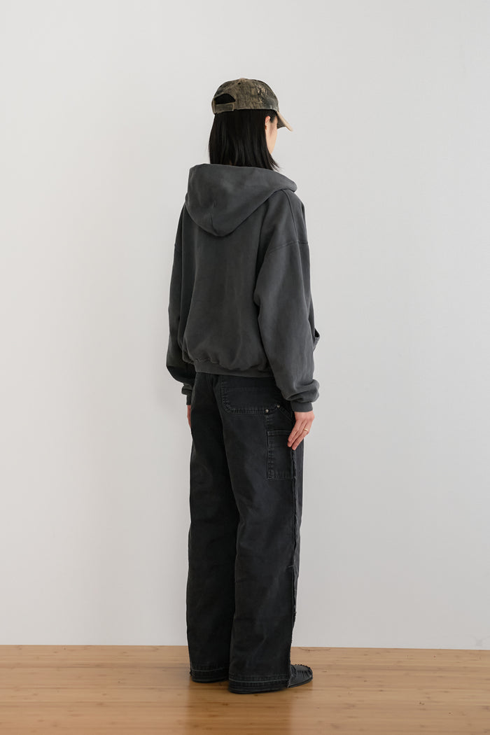 60's Faded Zip hoodie / Navy Gray
