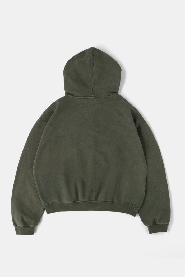 60's Faded Zip hoodie / Olive Gray