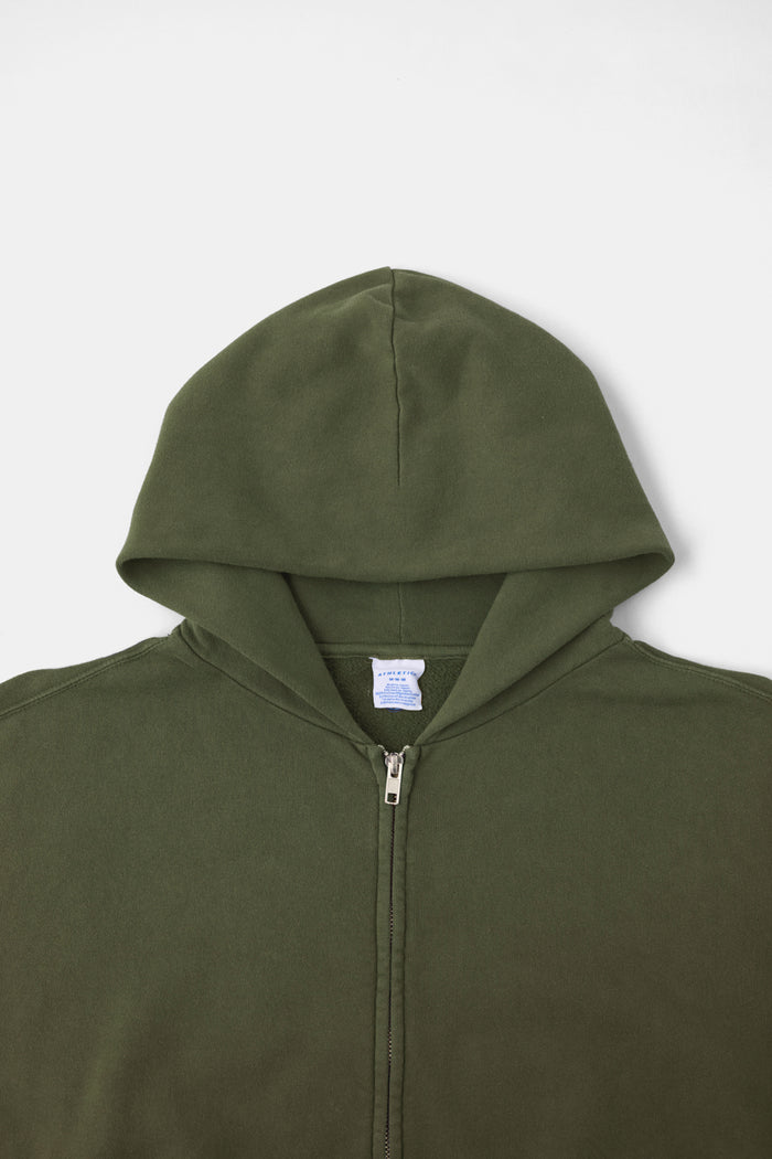 60's Faded Zip Hoodie / Olive