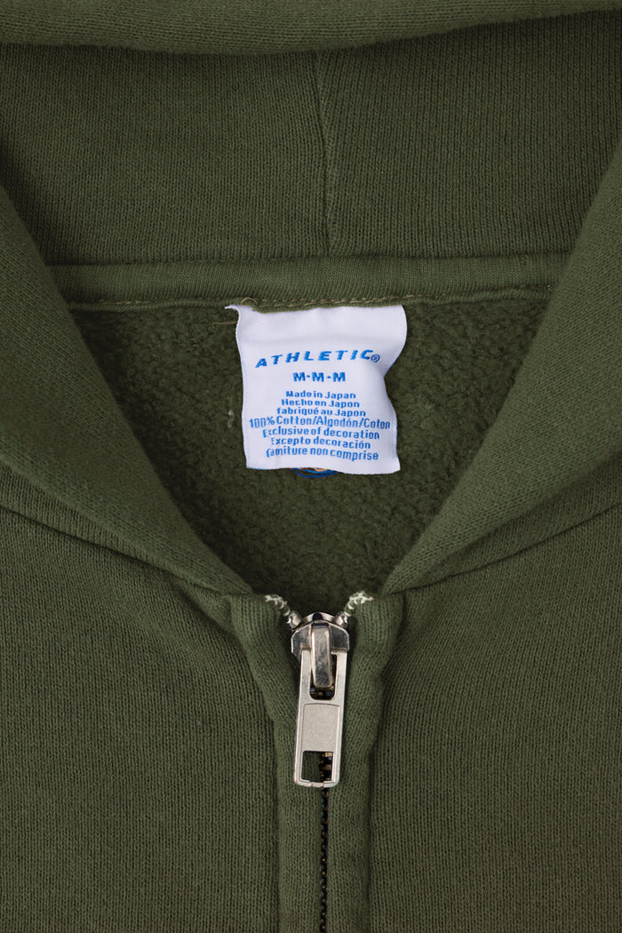 60's Faded Zip Hoodie / Olive
