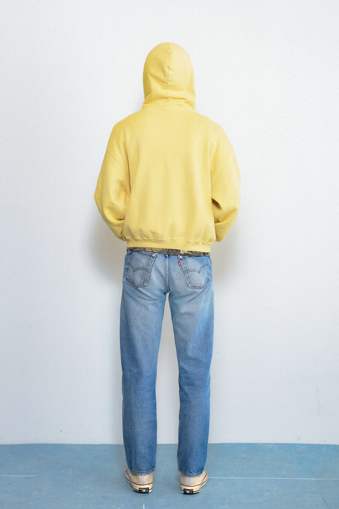 60's Faded Zip hoodie / Saffron Yellow
