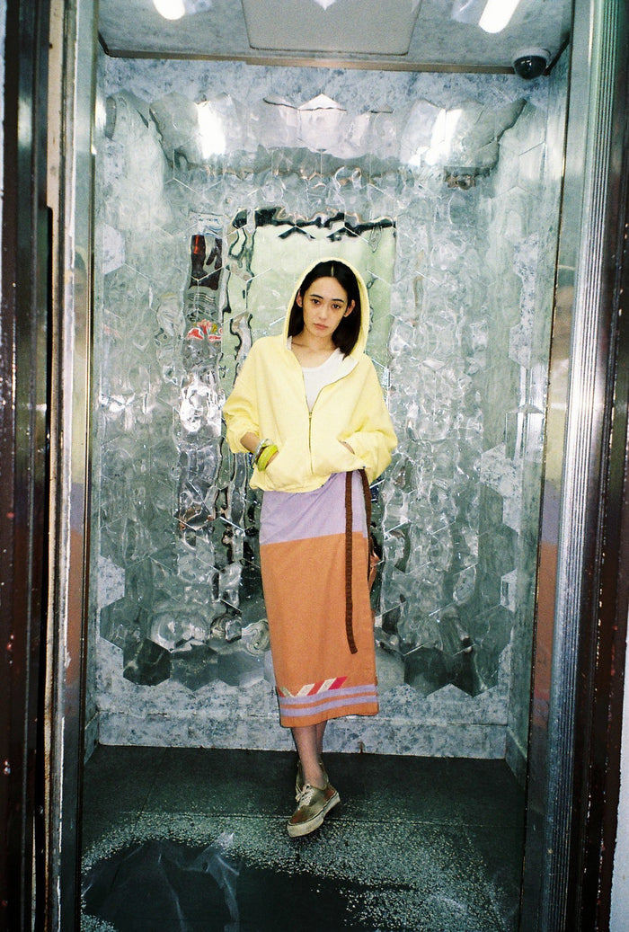 60's Faded Zip hoodie /  Soft Yellow