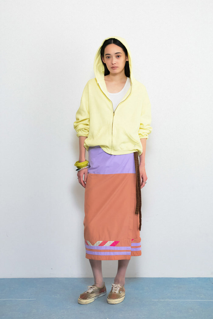 60's Faded Zip hoodie /  Soft Yellow