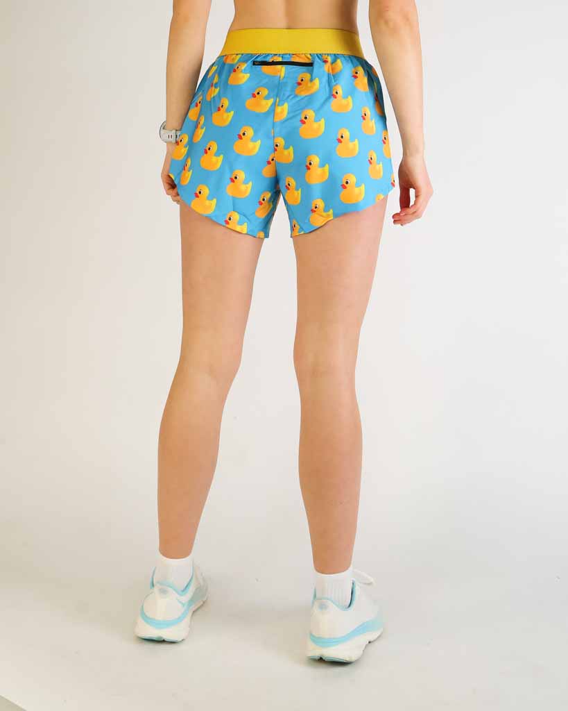 Women's Rubber Ducky 4" Split Shorts