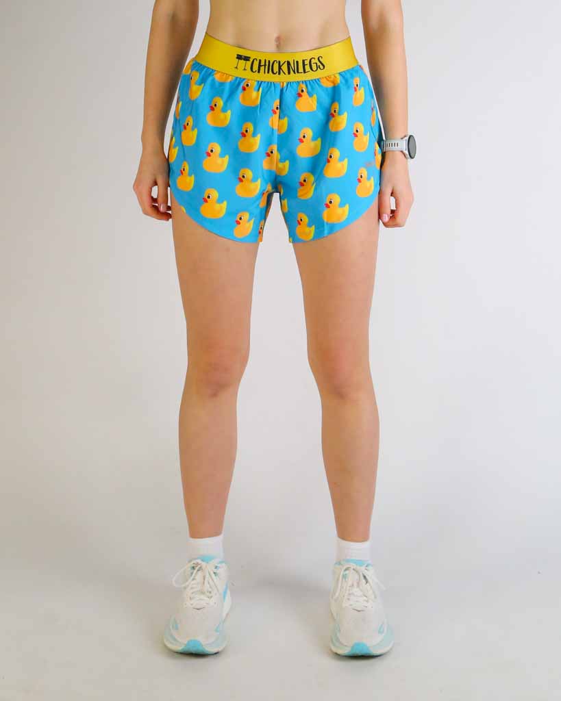Women's Rubber Ducky 4" Split Shorts