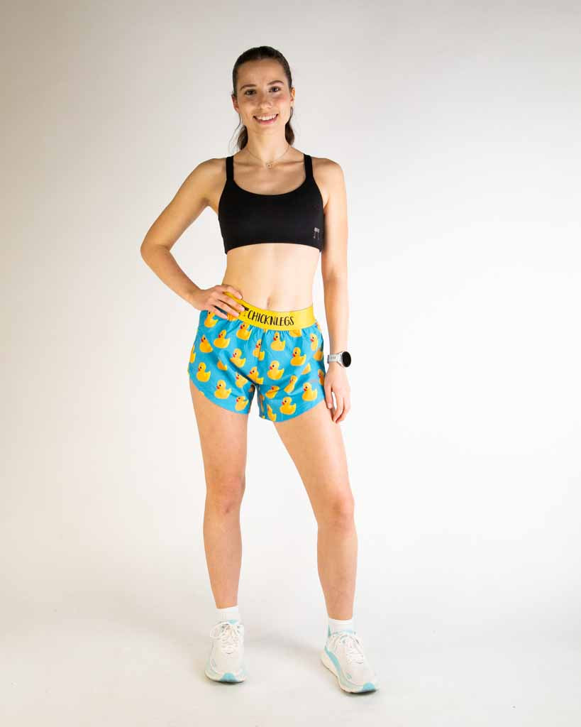Women's Rubber Ducky 4" Split Shorts