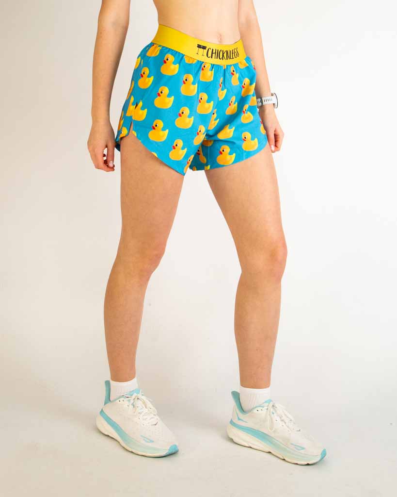 Women's Rubber Ducky 4" Split Shorts