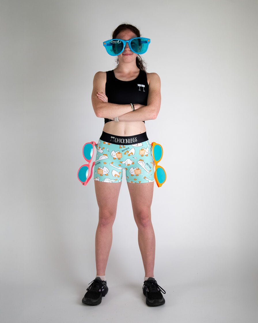 Women's Silly Goose 3" Compression Shorts