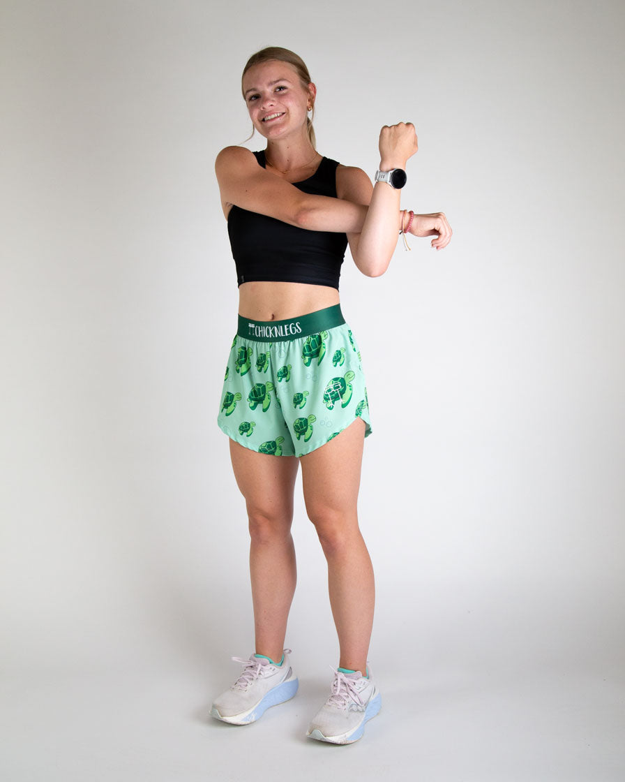 Women's Sea Turtles 4" Split Shorts