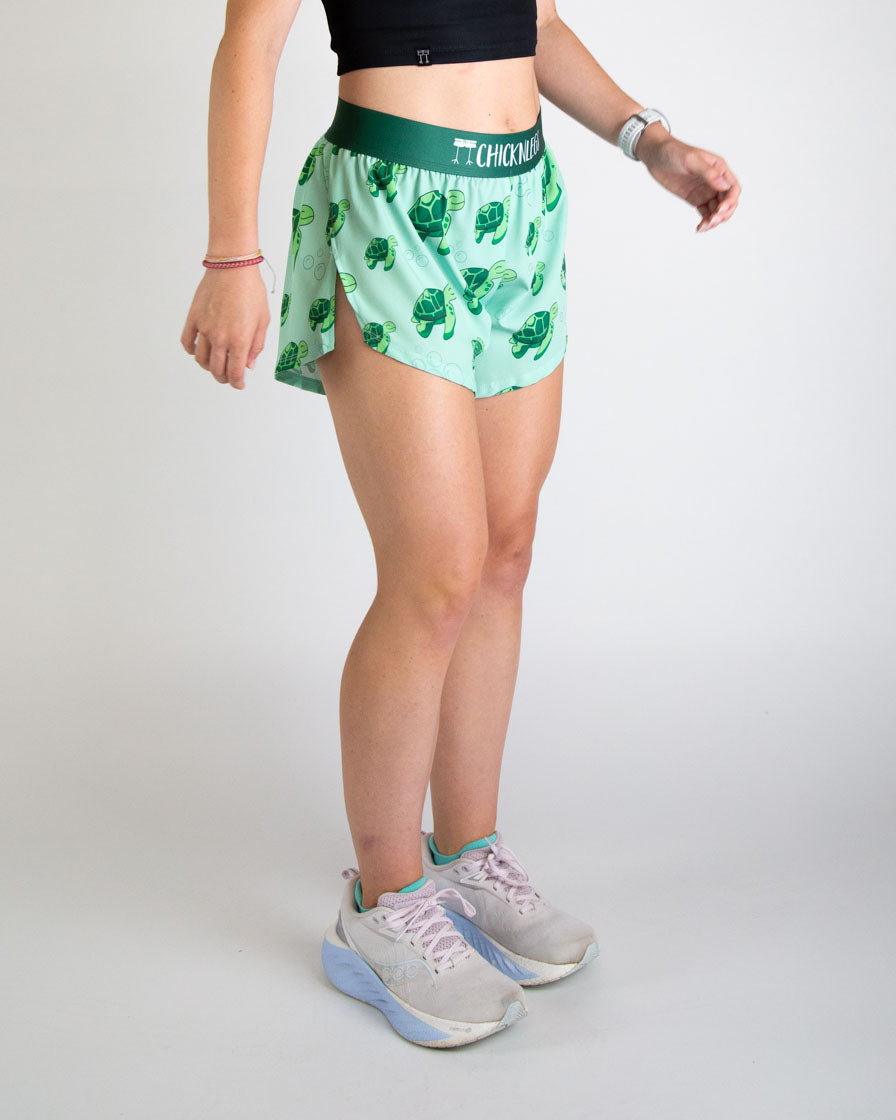 Women's Sea Turtles 4" Split Shorts
