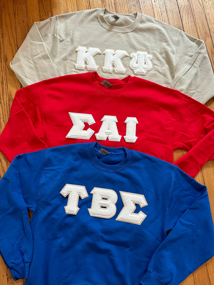 Music & Service Greeks Chenille Fall Sweatshirt