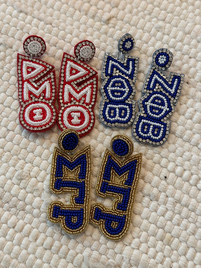D9 - Sorority Beaded Earrings