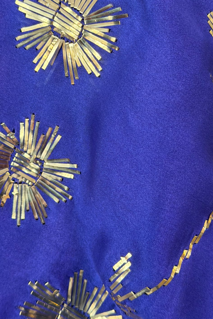 Farah Silk Tareq Cobalt Blue Gown
