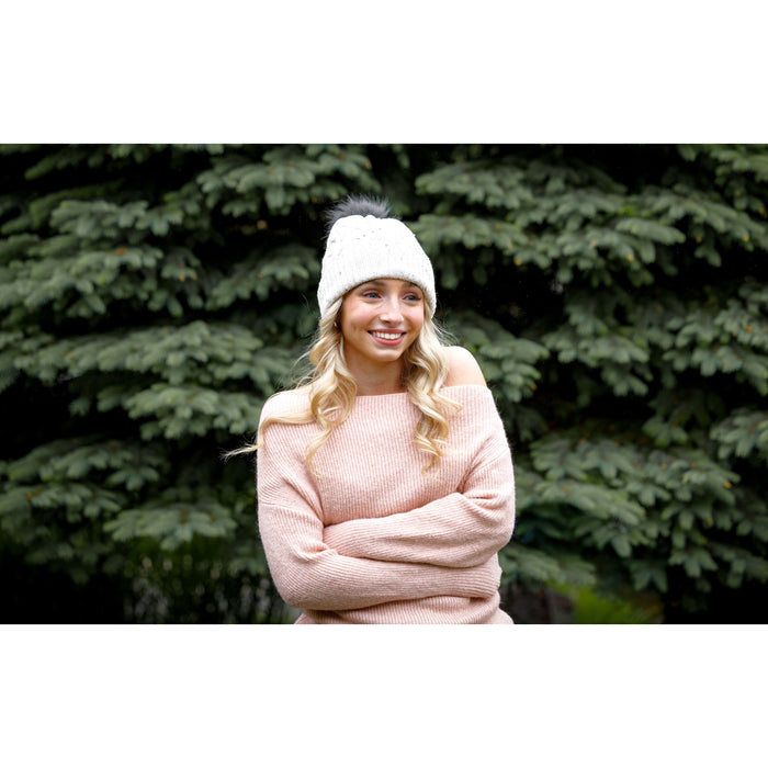 Ahead Speckle Pom Knit Hat