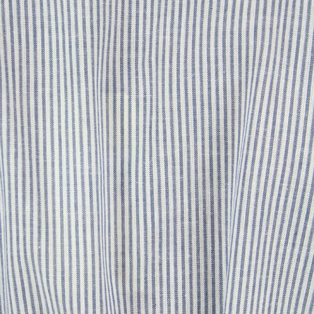Aiden Linen Work Shirt - Navy Stripe