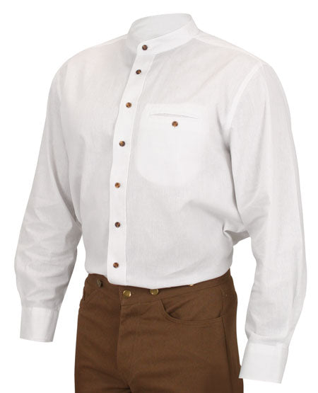 Aiden Linen Work Shirt - White