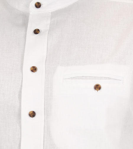 Aiden Linen Work Shirt - White