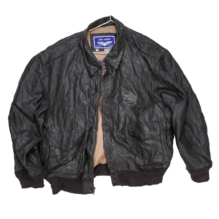 Air Force Airborne Leathers Flight Jacket - 2XLarge - Army & Outdoors - Flight Jackets