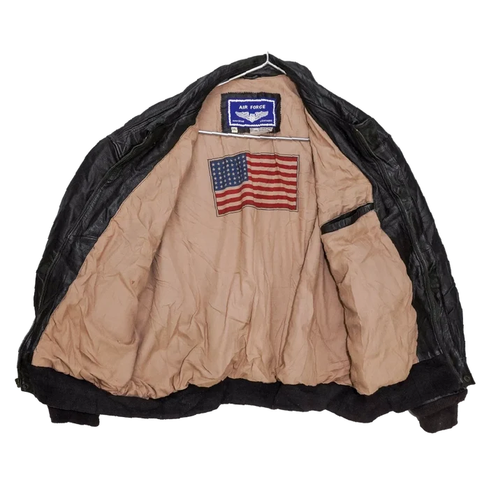 Air Force Airborne Leathers Flight Jacket - 2XLarge - Army & Outdoors - Flight Jackets